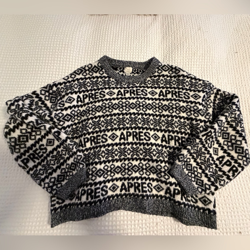 a new day Black and White Patterned Sweater